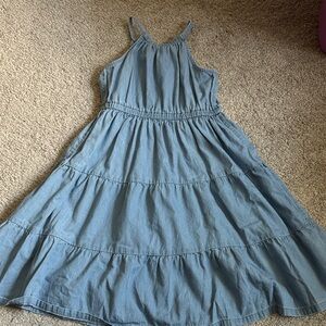 Blue Halter Maxi Dress